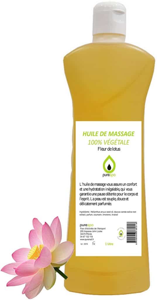 Huile de massage Végétale parfumée Fleur de Lotus