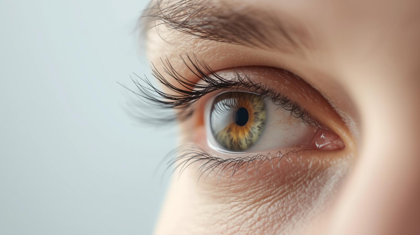 Praticien en naturopathie utilisant une loupe iridologique pour évaluer l'énergie et la vitalité d'un patient.