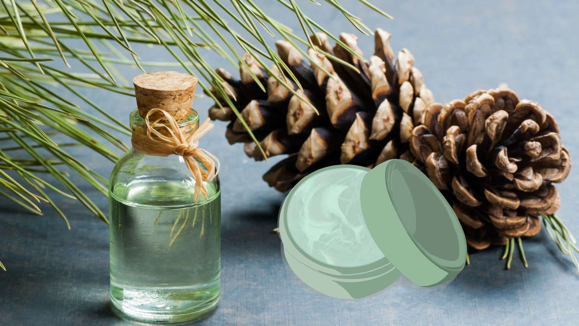 Pot de crème fait maison avec huile essentielle de térébenthine