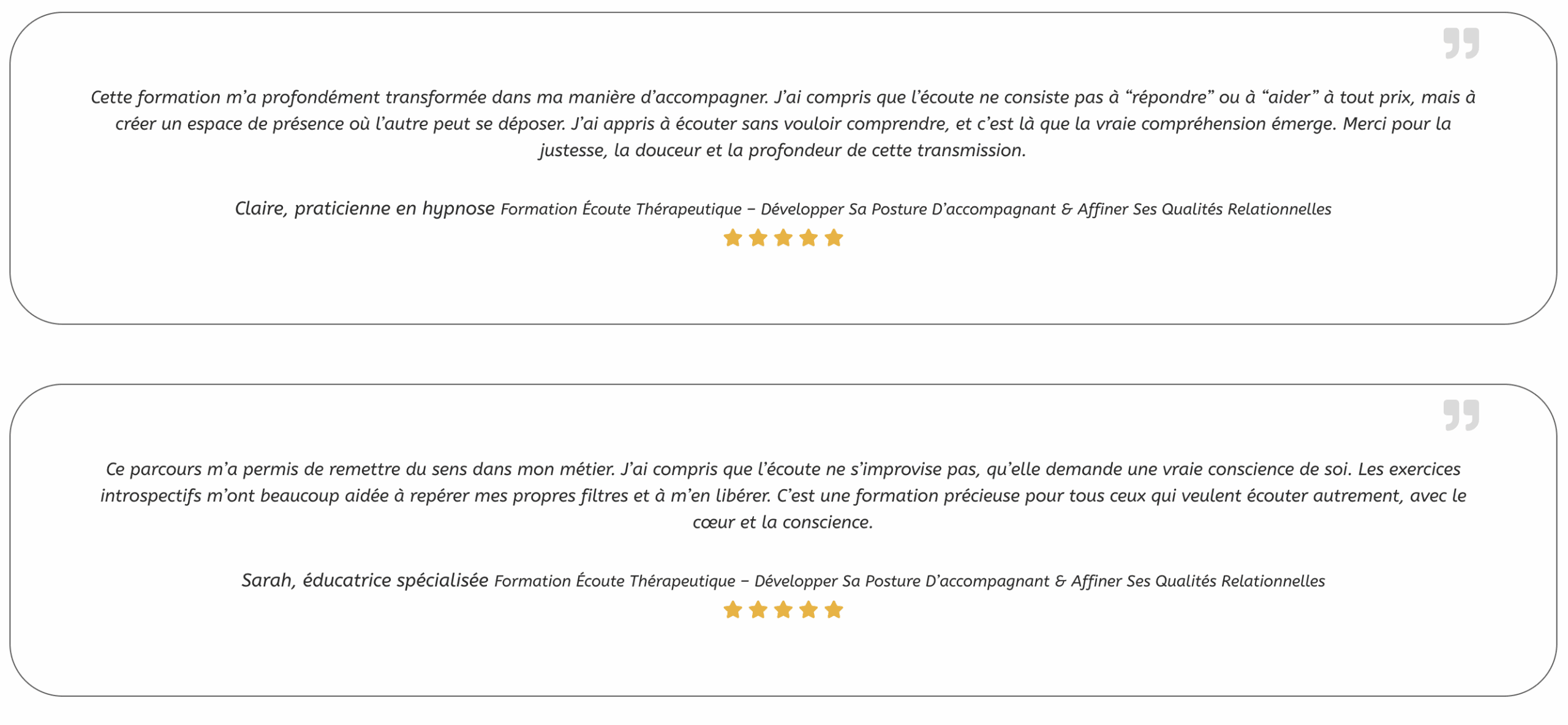 praticienne en hypnose Formation Écoute Thérapeutique 
