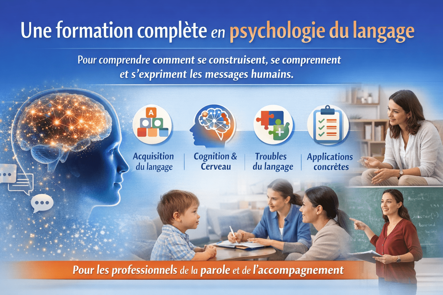 Contenu détaillé de la Formation Langage et Cognition